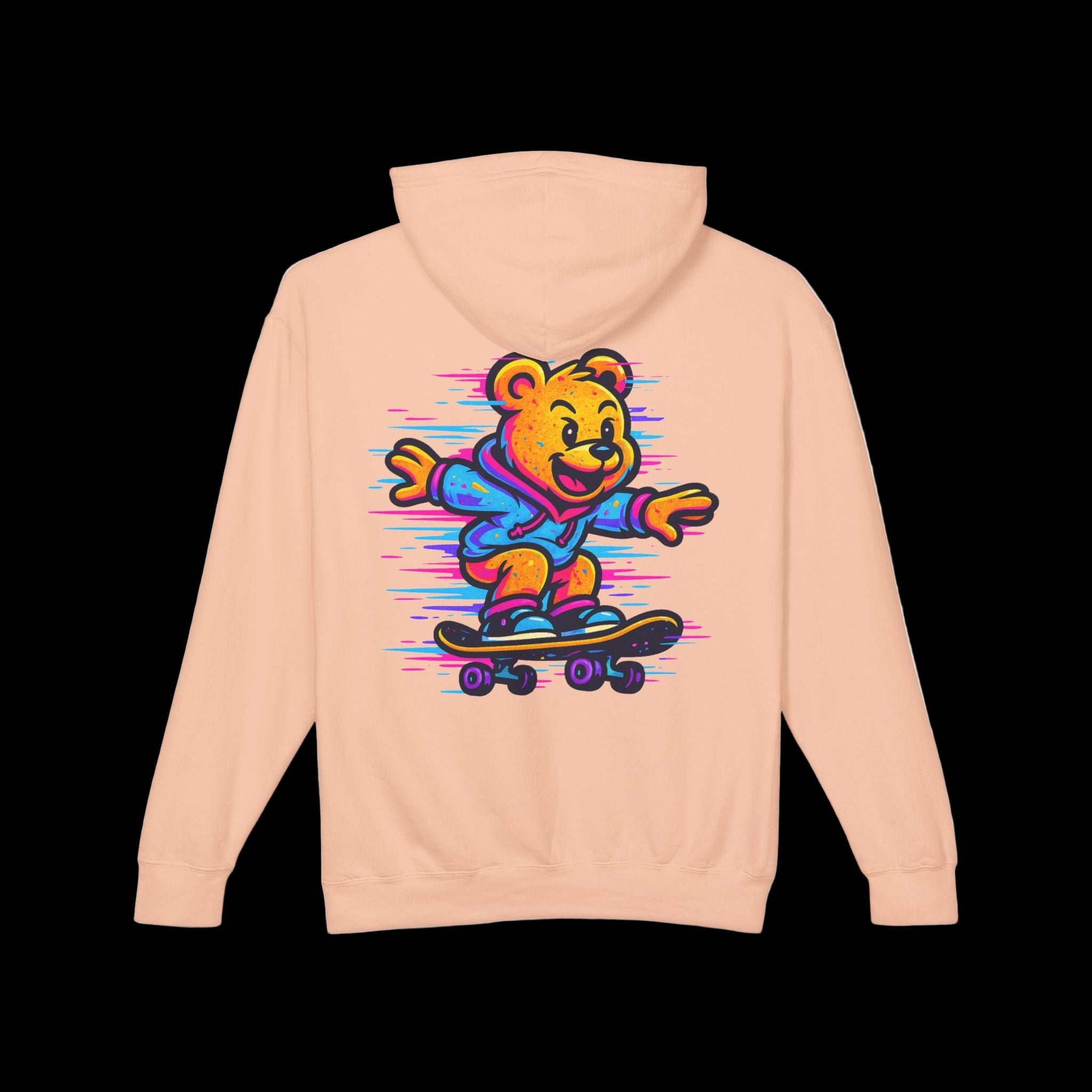 🐻 Sudadera con Capucha – Neon Skater Bear 🐻
