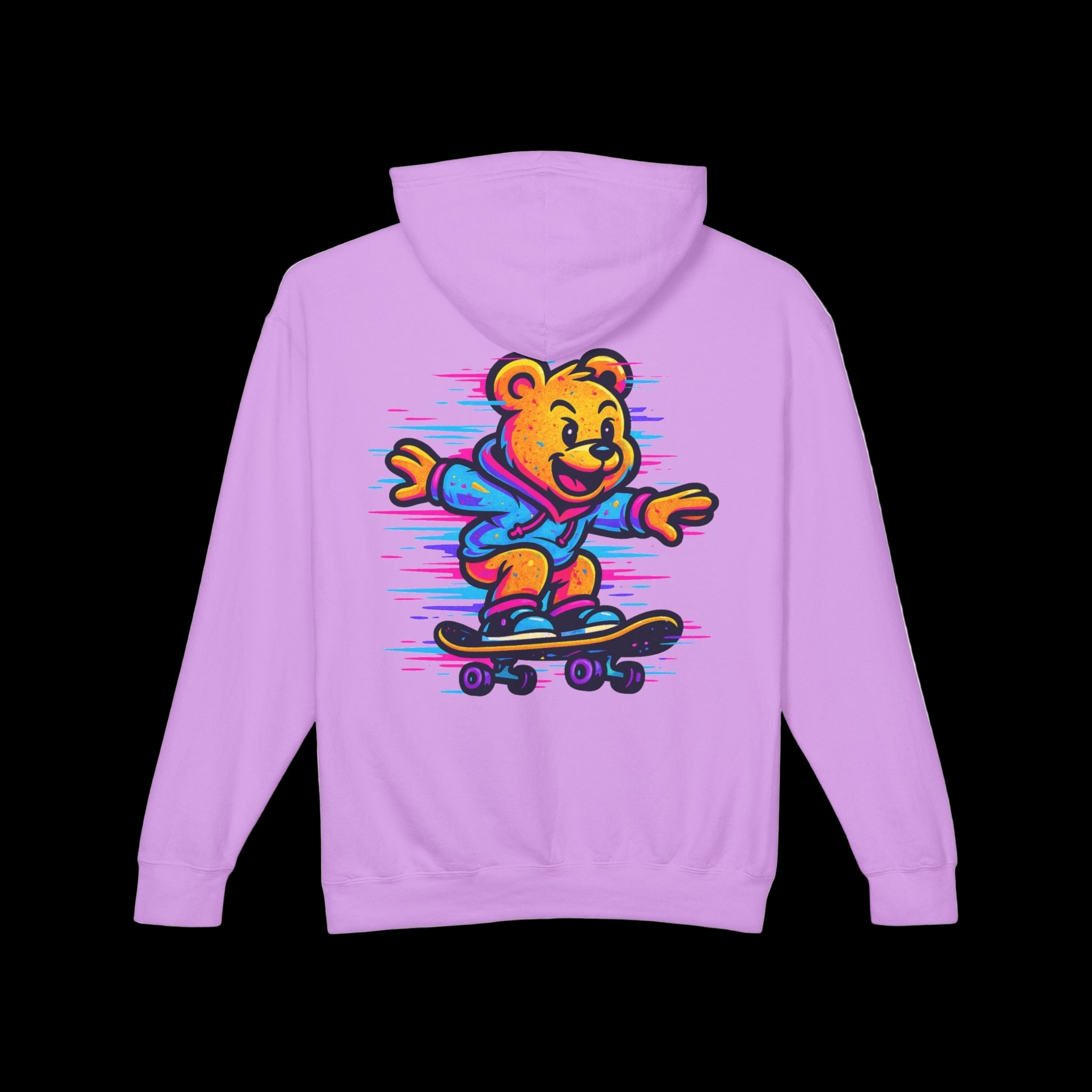🐻 Sudadera con Capucha – Neon Skater Bear 🐻