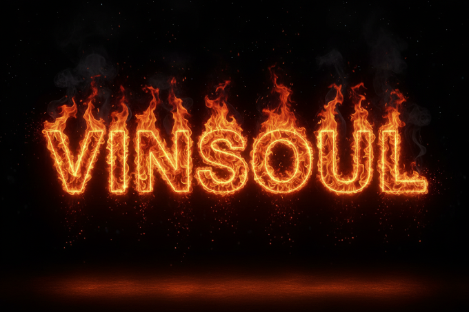 vinsoul con letras de fuego